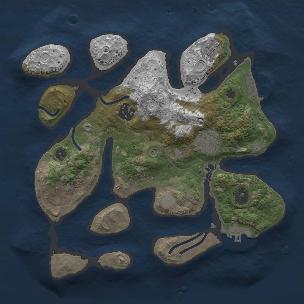 Rust Map: Procedural Map, Size: 2800, Seed: 2021080605, 11 Monuments
