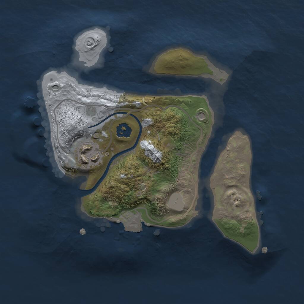 Rust Map: Procedural Map, Size: 2000, Seed: 34231, 2 Monuments