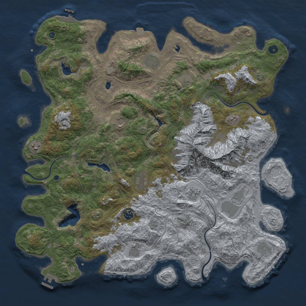 Rust Map: Procedural Map, Size: 5000, Seed: 122572217, 17 Monuments