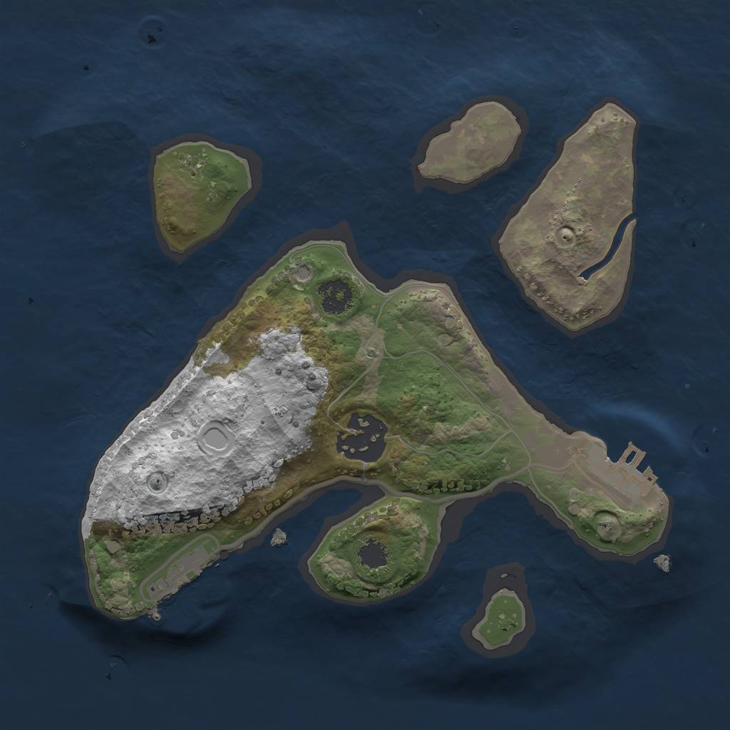 Rust Map: Procedural Map, Size: 2200, Seed: 1746105368, 8 Monuments