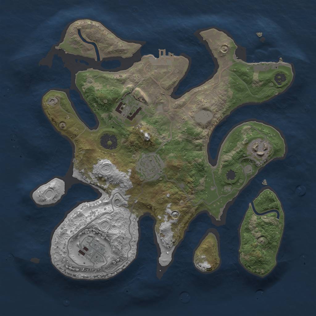 Rust Map: Procedural Map, Size: 2800, Seed: 876451, 11 Monuments