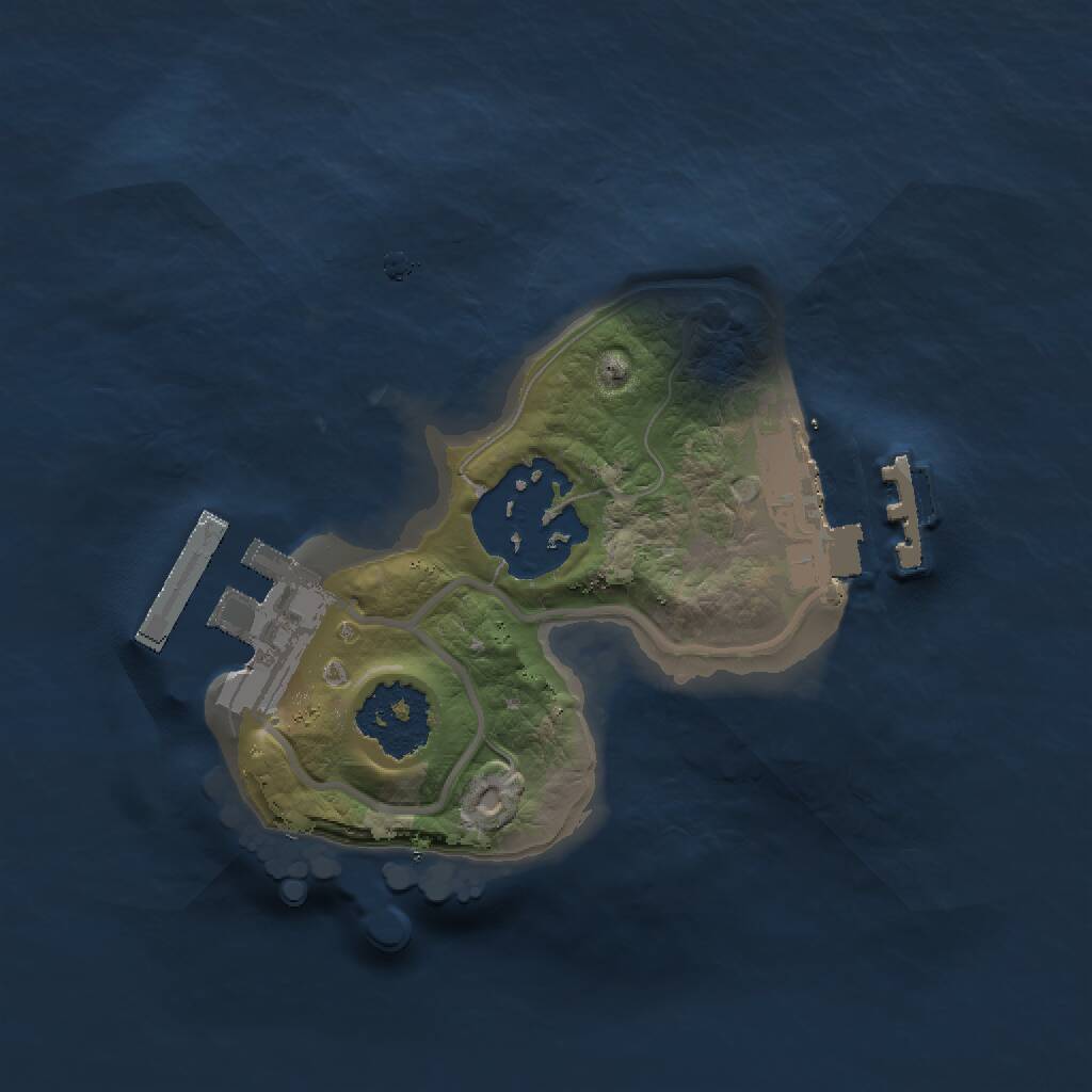 Rust Map: Procedural Map, Size: 1500, Seed: 200135095, 4 Monuments