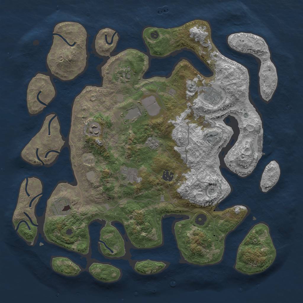Rust Map: Procedural Map, Size: 4000, Seed: 8947131, 15 Monuments