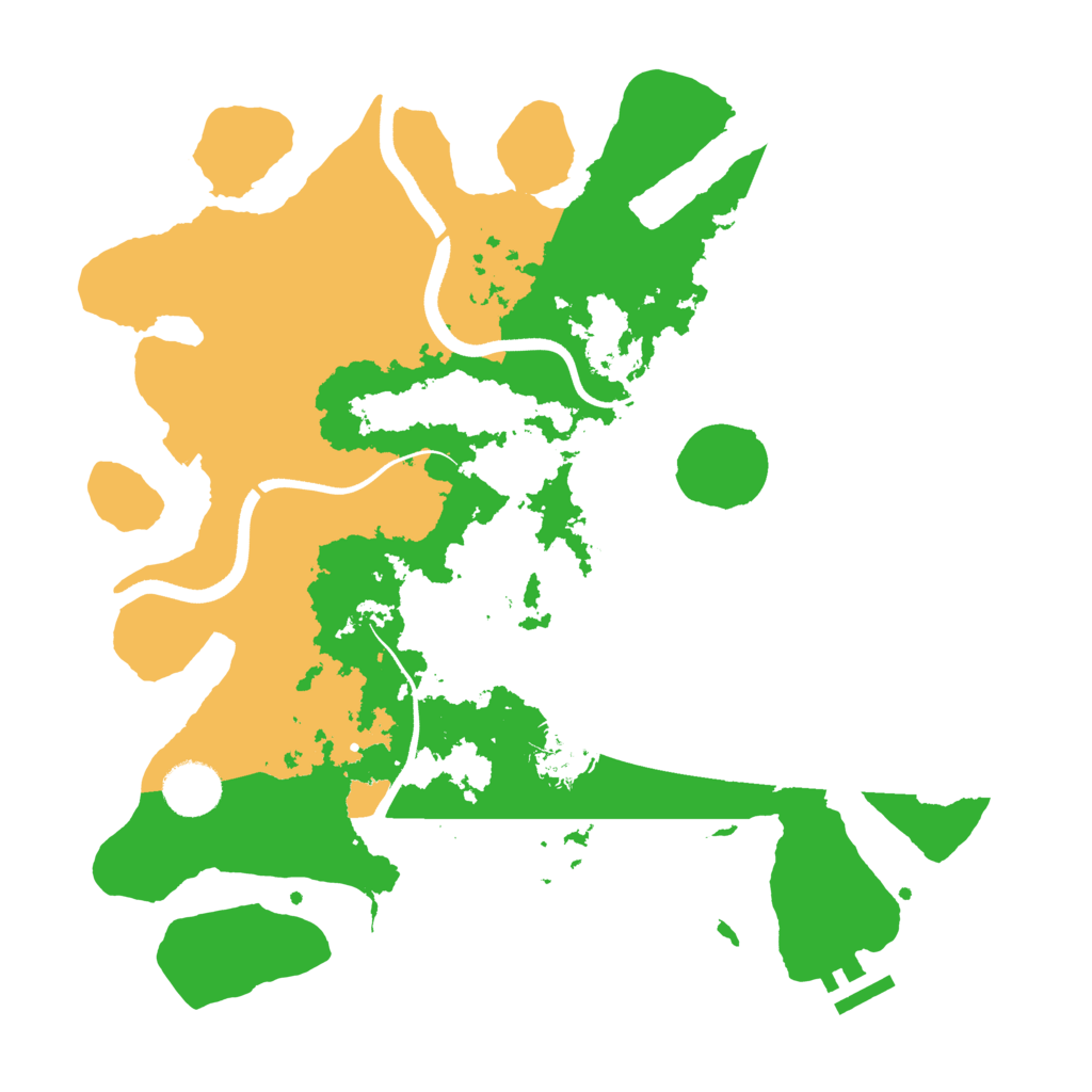 Biome Rust Map: Procedural Map, Size: 3500, Seed: 2223334