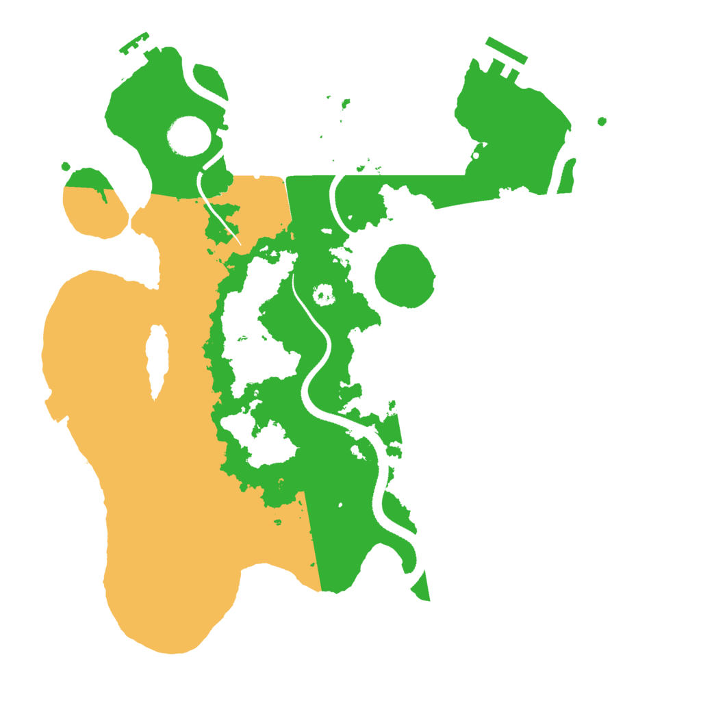 Biome Rust Map: Procedural Map, Size: 3200, Seed: 65781