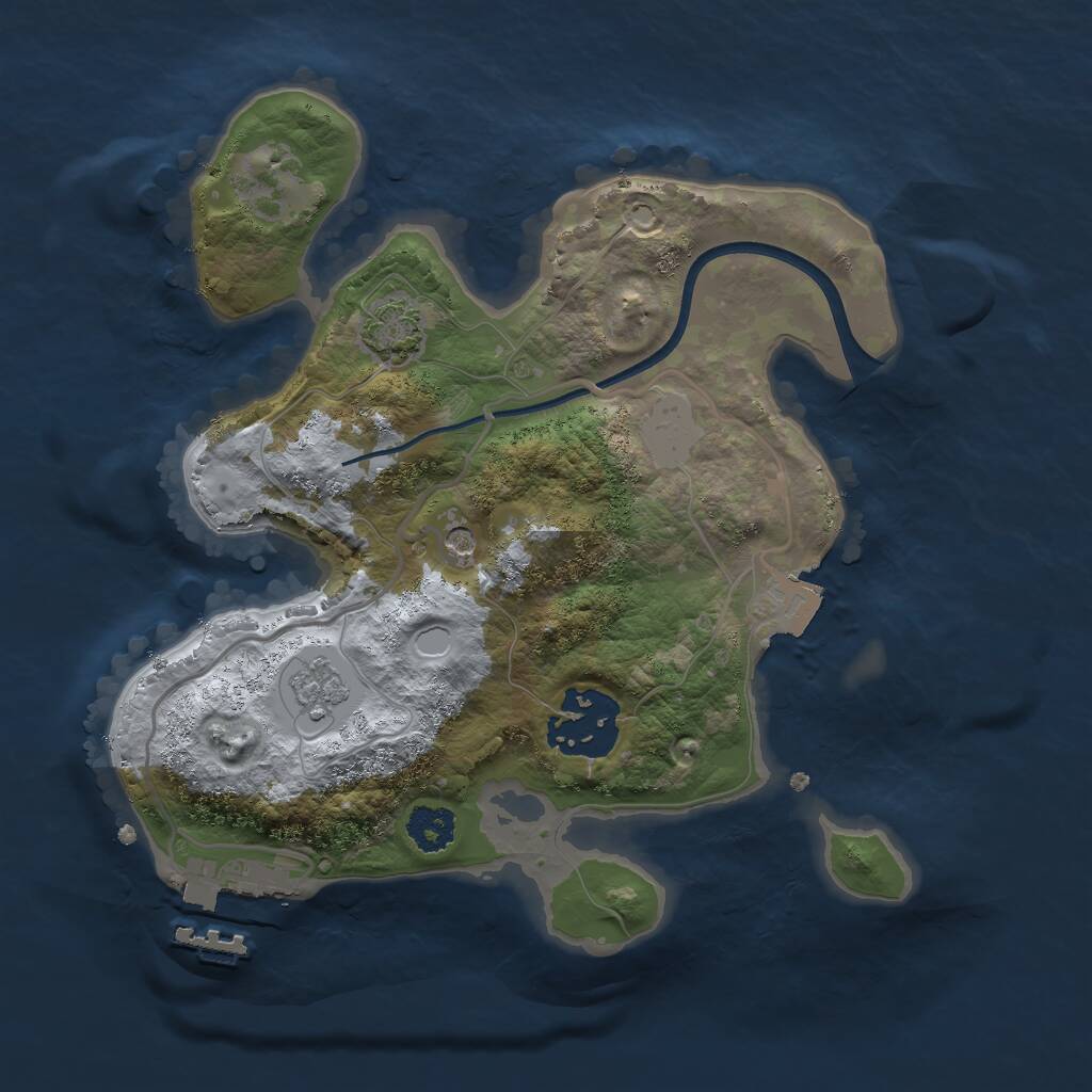 Rust Map: Procedural Map, Size: 2300, Seed: 94430161, 6 Monuments