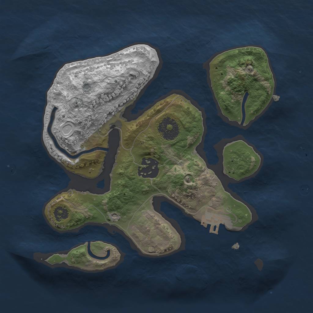 Rust Map: Procedural Map, Size: 2195, Seed: 3056, 10 Monuments