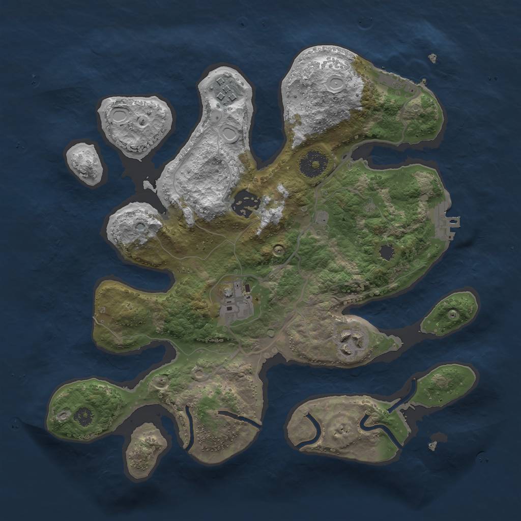 Rust Map: Procedural Map, Size: 2900, Seed: 62458194, 11 Monuments
