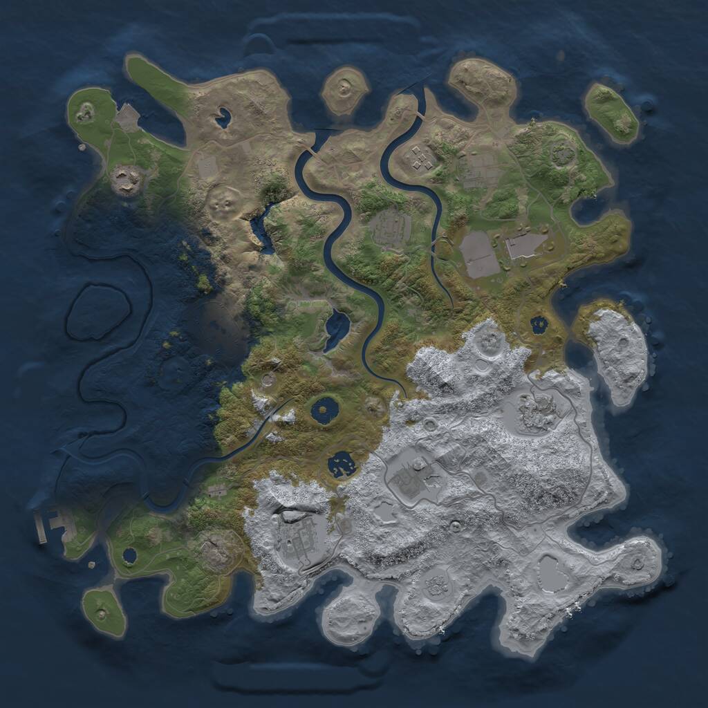 Rust Map: Procedural Map, Size: 4000, Seed: 28015, 15 Monuments