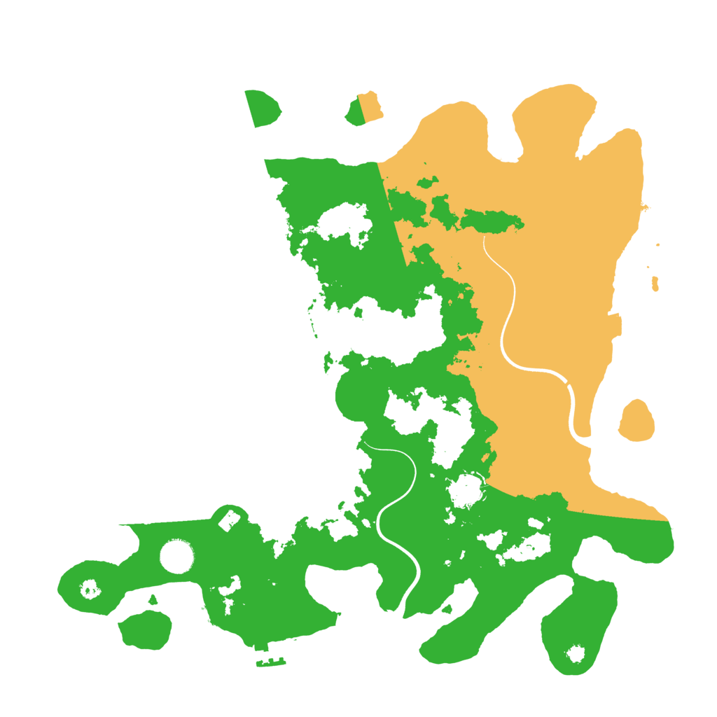 Biome Rust Map: Procedural Map, Size: 3700, Seed: 1234543