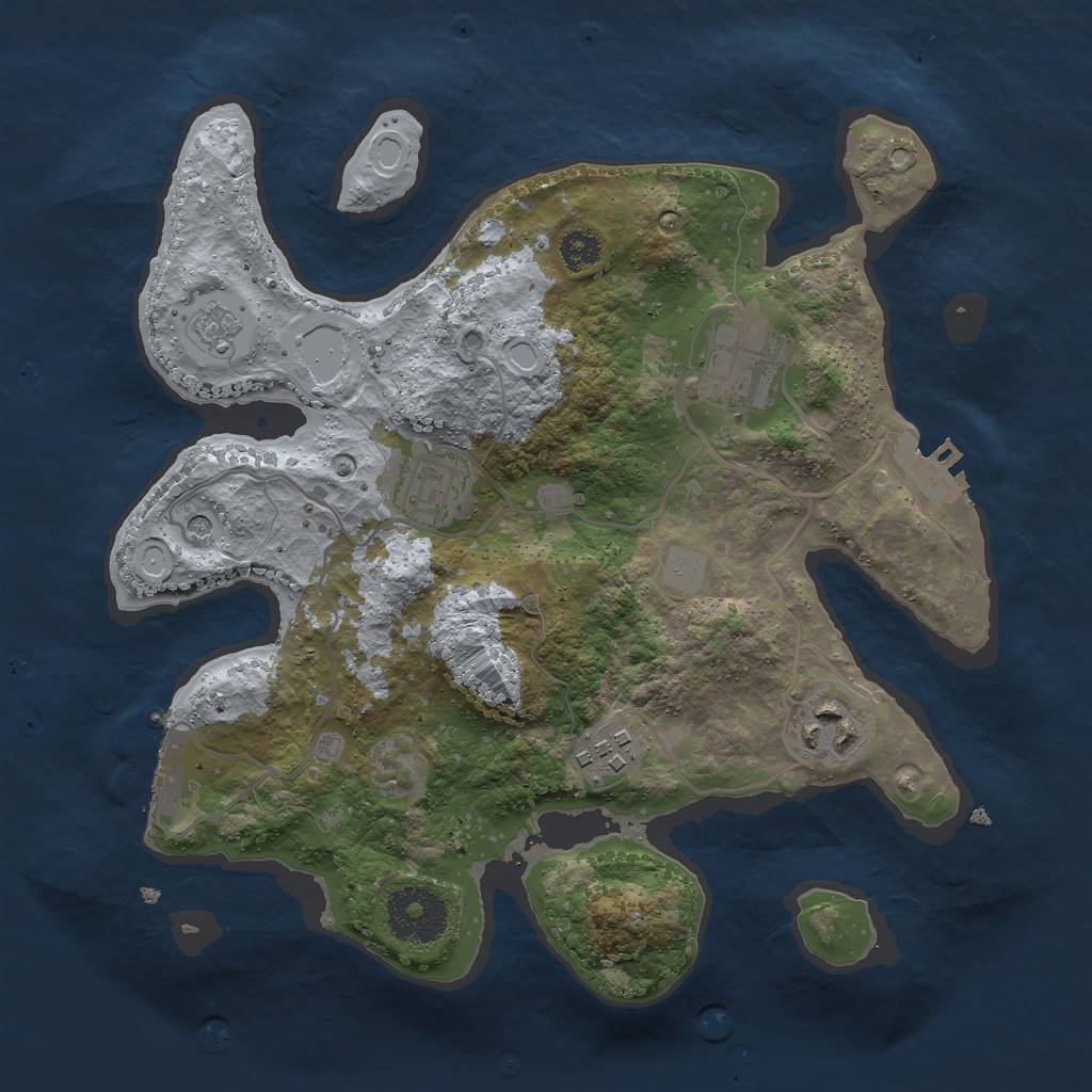 Rust Map: Procedural Map, Size: 2800, Seed: 65655342, 13 Monuments
