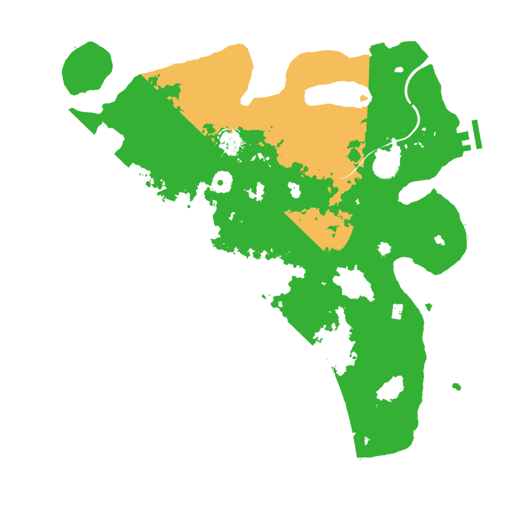 Biome Rust Map: Procedural Map, Size: 3500, Seed: 543311