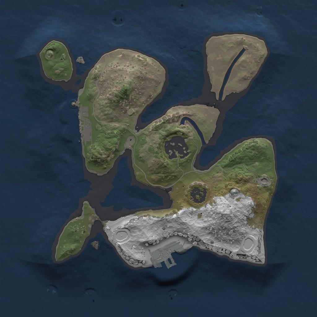 Rust Map: Procedural Map, Size: 2000, Seed: 269086273, 10 Monuments