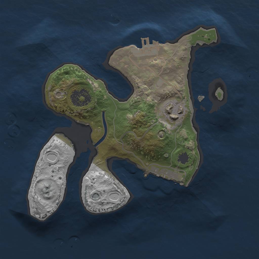 Rust Map: Procedural Map, Size: 2000, Seed: 600002323, 10 Monuments