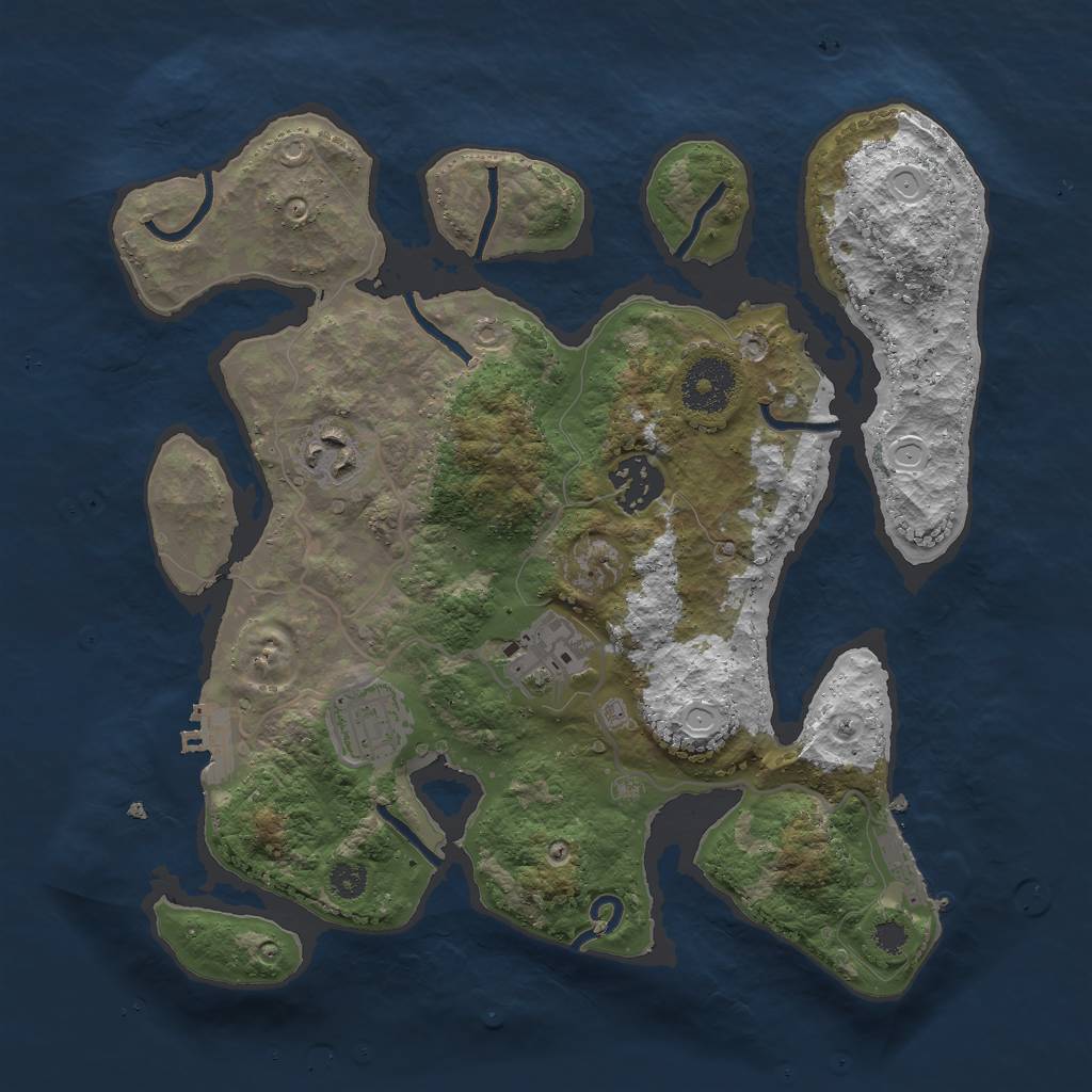Rust Map: Procedural Map, Size: 3000, Seed: 152367, 14 Monuments