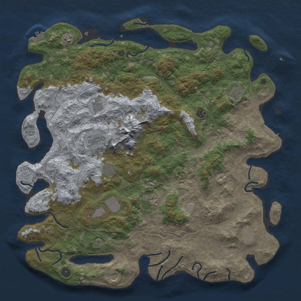 Rust Map: Procedural Map, Size: 5000, Seed: 20210828, 20 Monuments
