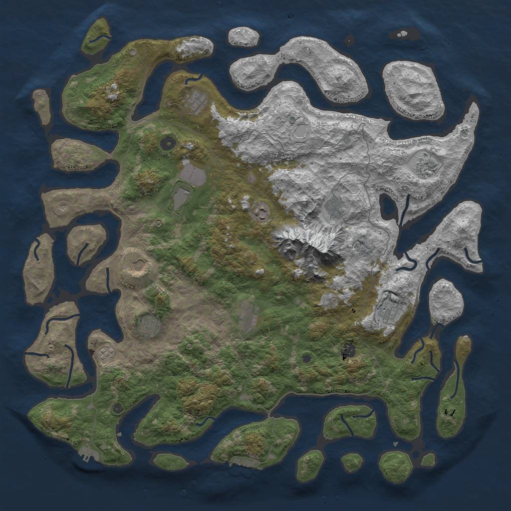 Rust Map: Procedural Map, Size: 5234, Seed: 1234567890, 22 Monuments