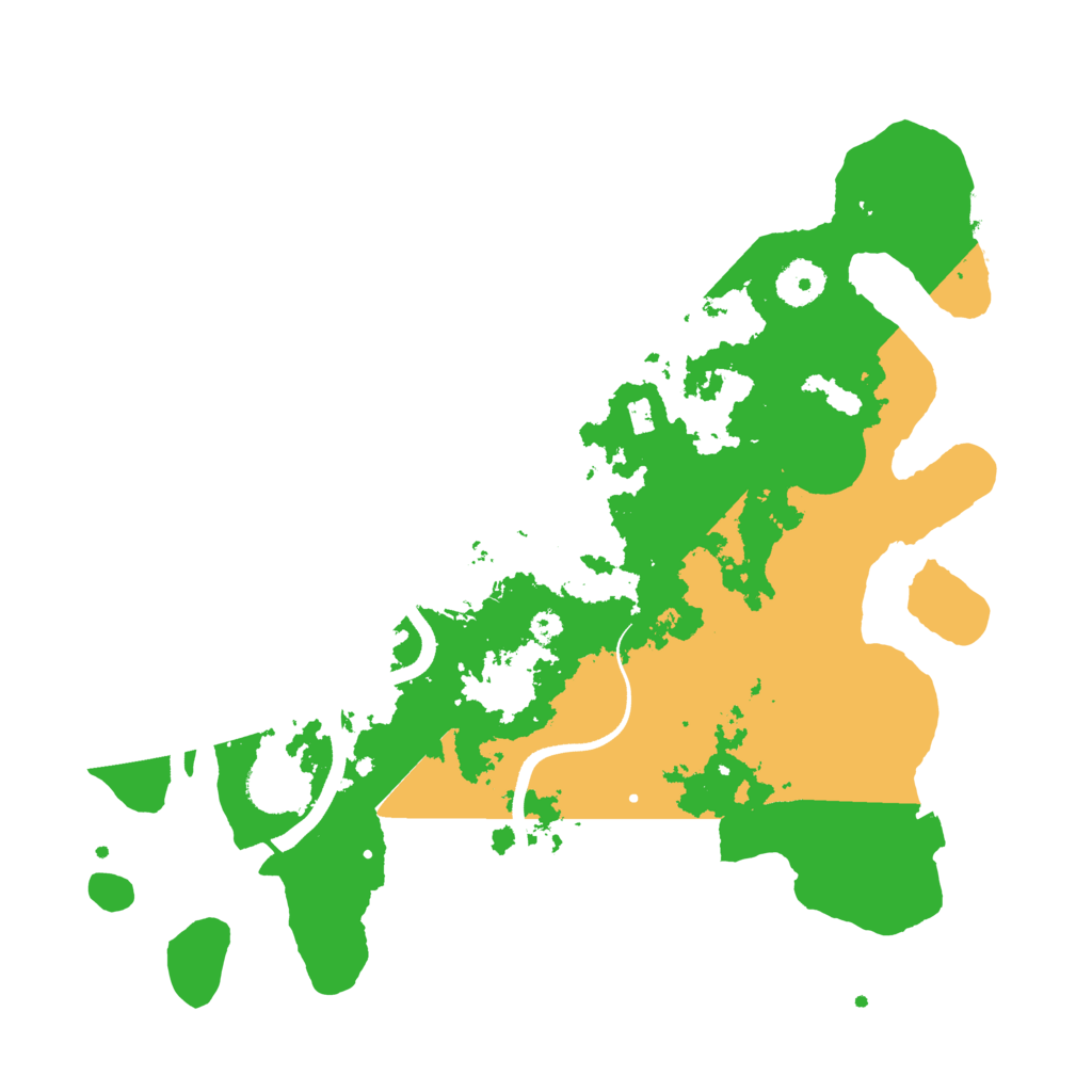 Biome Rust Map: Procedural Map, Size: 3500, Seed: 4543
