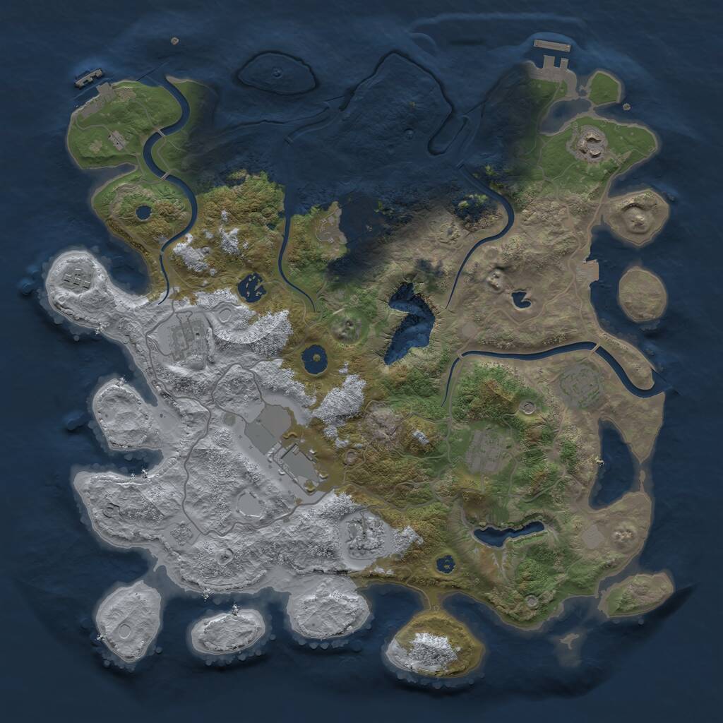 Rust Map: Procedural Map, Size: 4000, Seed: 979818859, 15 Monuments