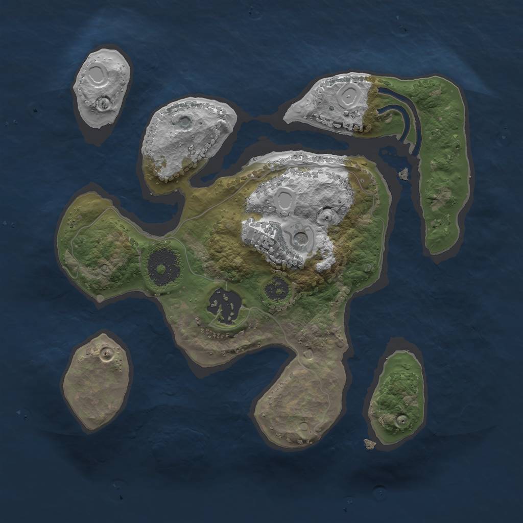 Rust Map: Procedural Map, Size: 2300, Seed: 508, 10 Monuments