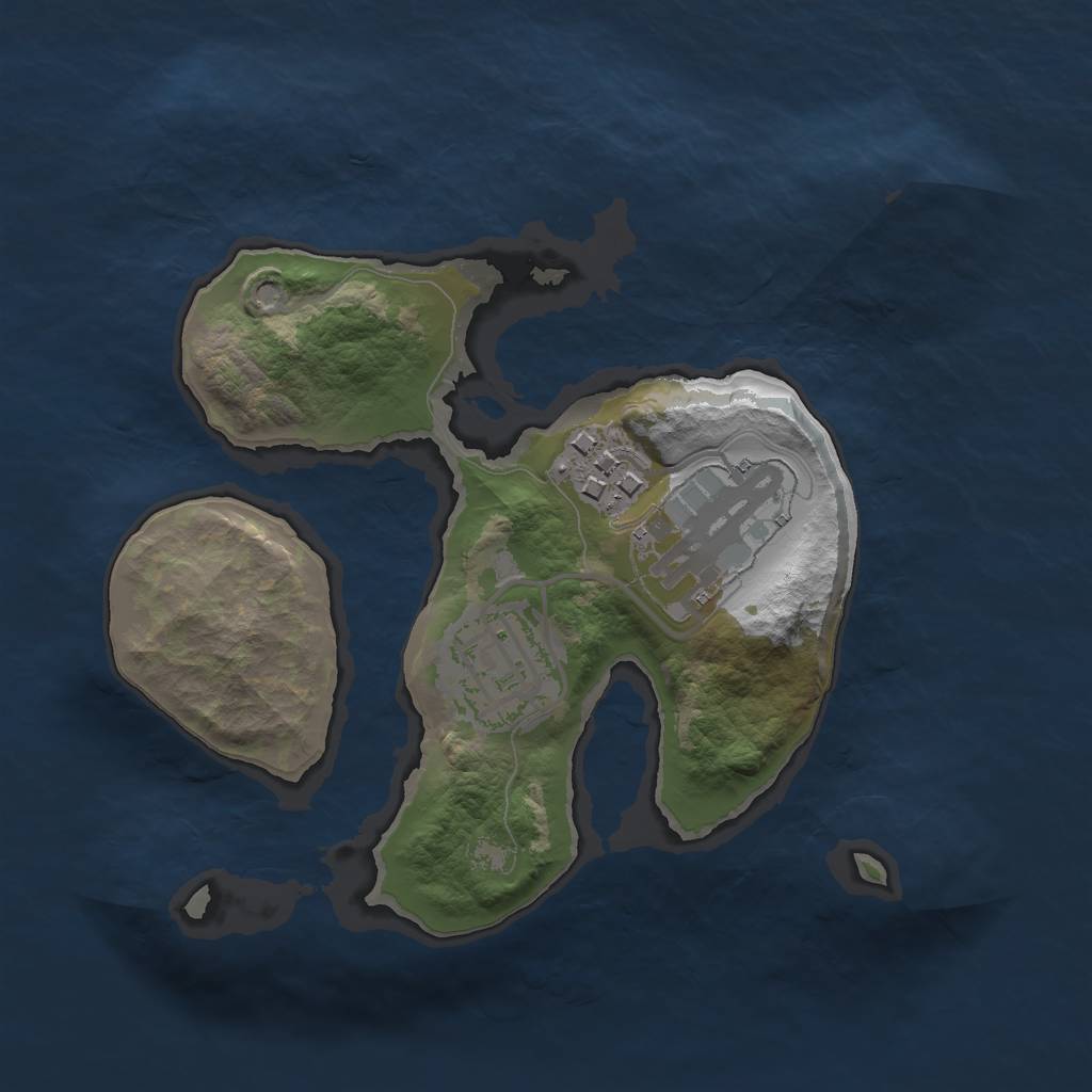 Rust Map: Barren, Size: 2000, Seed: 214748, 5 Monuments