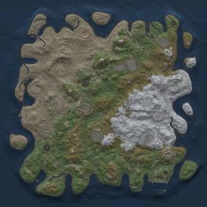 Thumbnail Rust Map: Procedural Map, Size: 4600, Seed: 22707, 18 Monuments