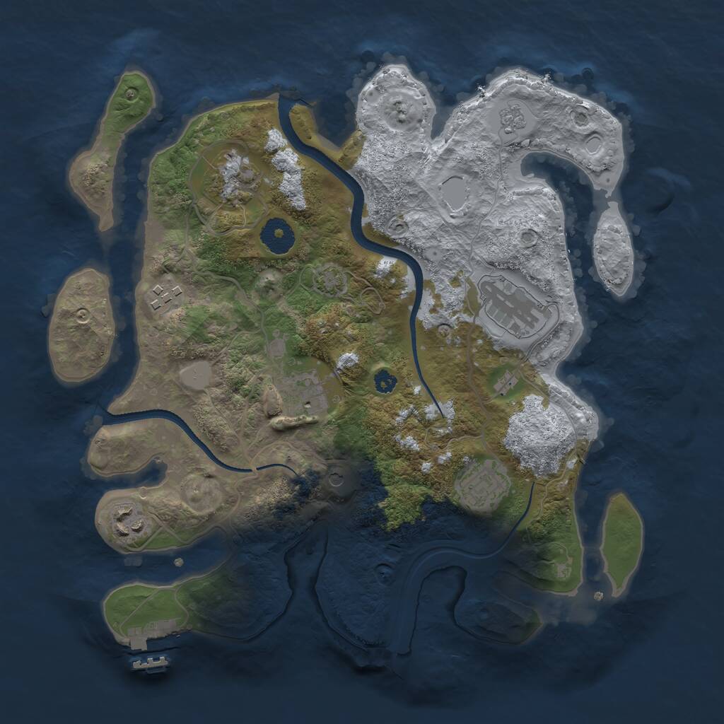 Rust Map: Procedural Map, Size: 3200, Seed: 1156, 11 Monuments