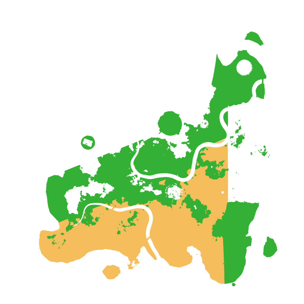 Biome Rust Map: Procedural Map, Size: 3500, Seed: 140576