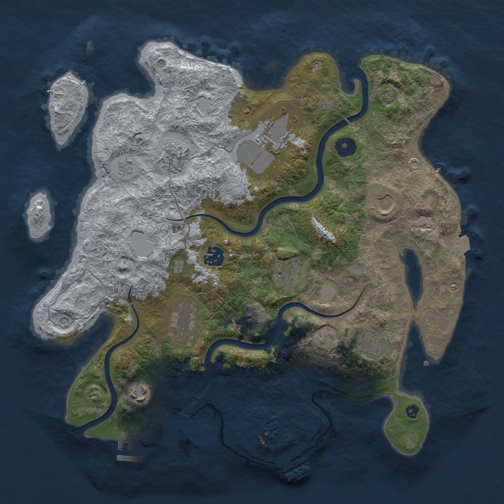 Rust Map: Procedural Map, Size: 3750, Seed: 436363, 15 Monuments