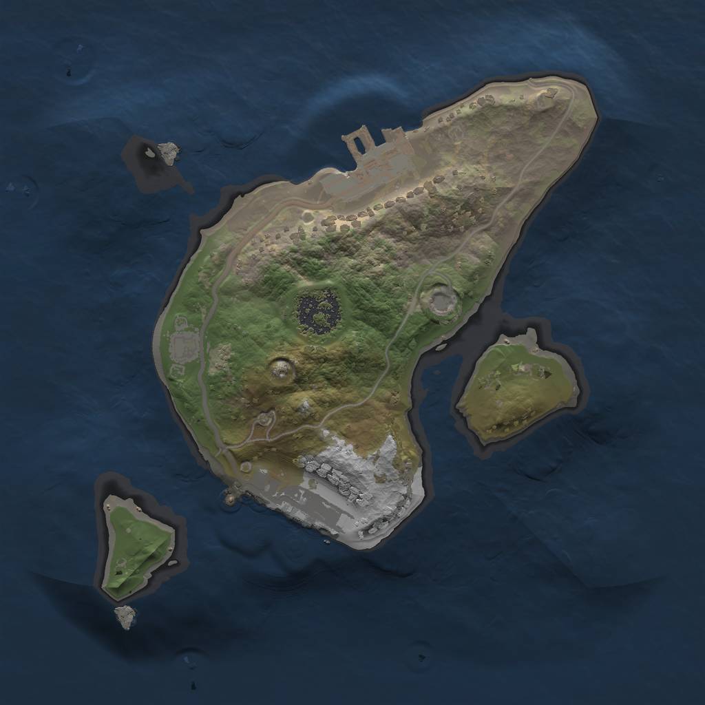 Rust Map: Procedural Map, Size: 1600, Seed: 96984, 8 Monuments