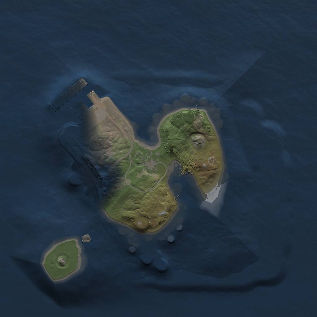 Rust Map: Procedural Map, Size: 1500, Seed: 312312312, 2 Monuments