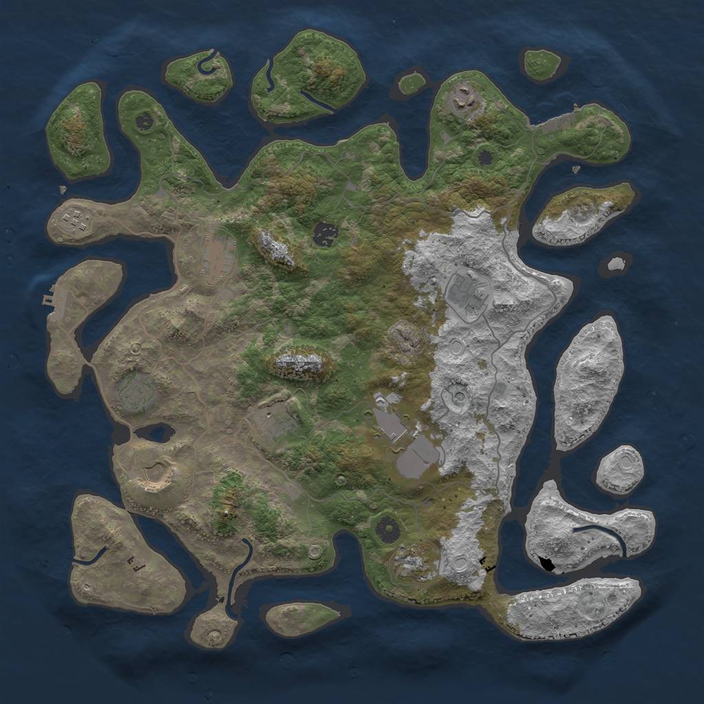 Rust Map: Procedural Map, Size: 4250, Seed: 26293, 18 Monuments