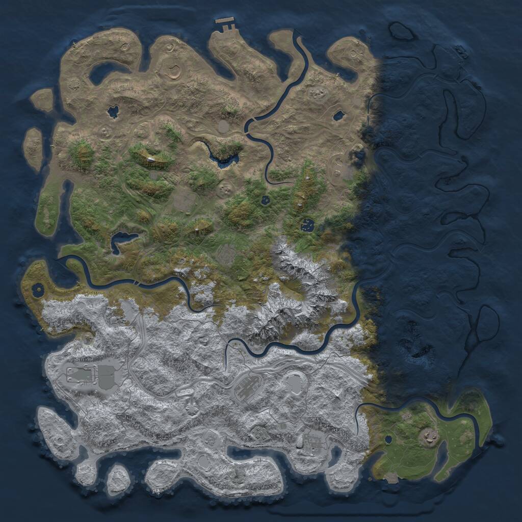 Rust Map: Procedural Map, Size: 5700, Seed: 20210701, 17 Monuments