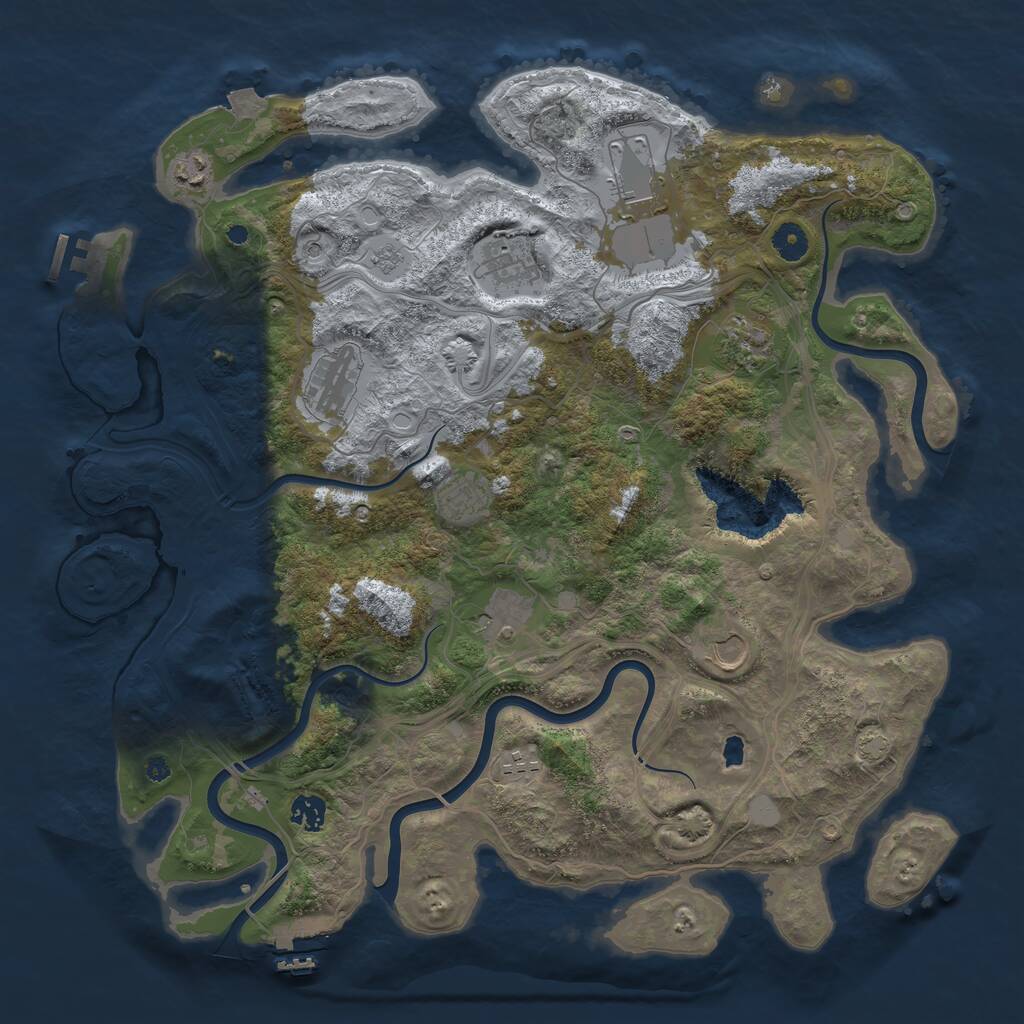 Rust Map: Procedural Map, Size: 4250, Seed: 28082021, 16 Monuments