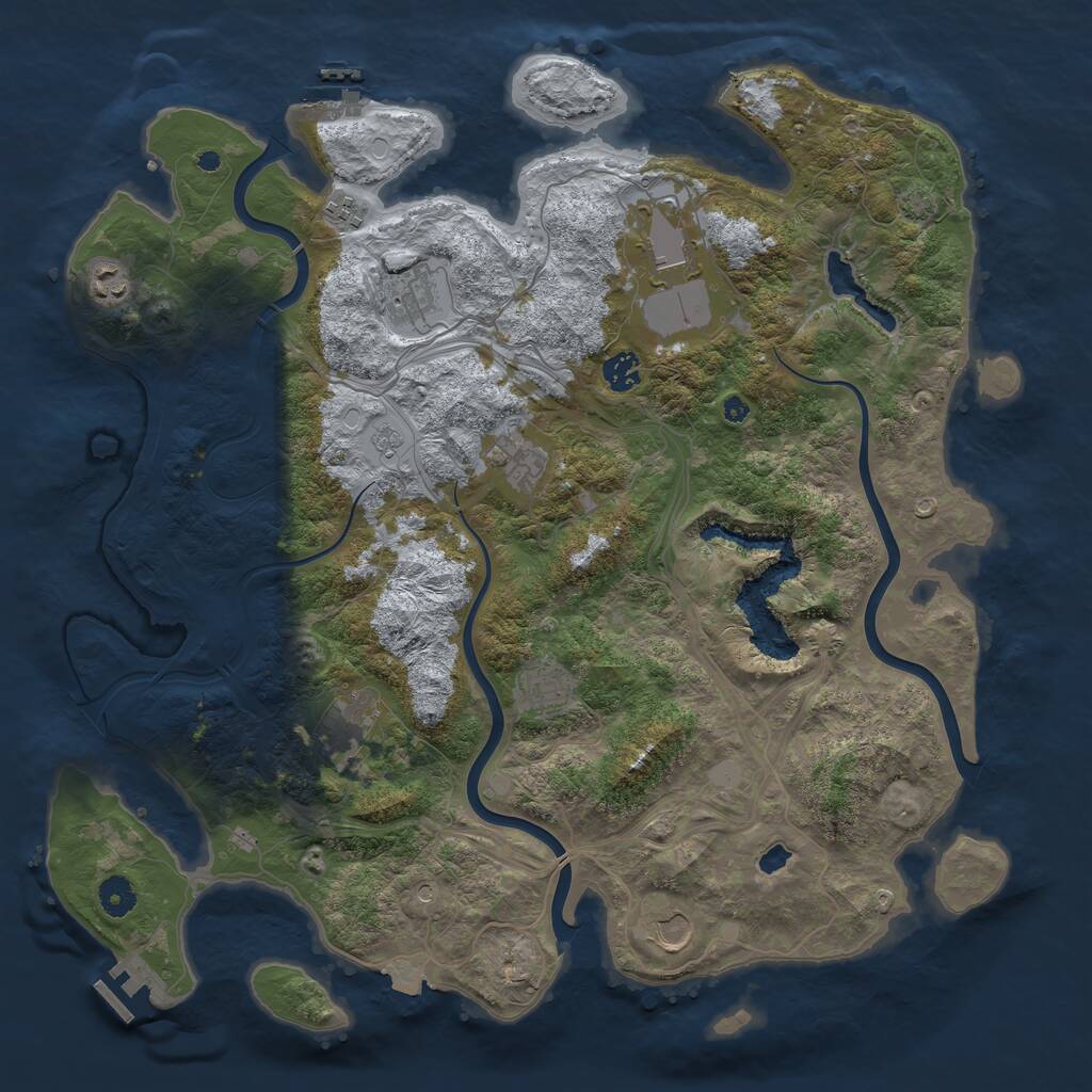 Rust Map: Procedural Map, Size: 4250, Seed: 418047078, 15 Monuments