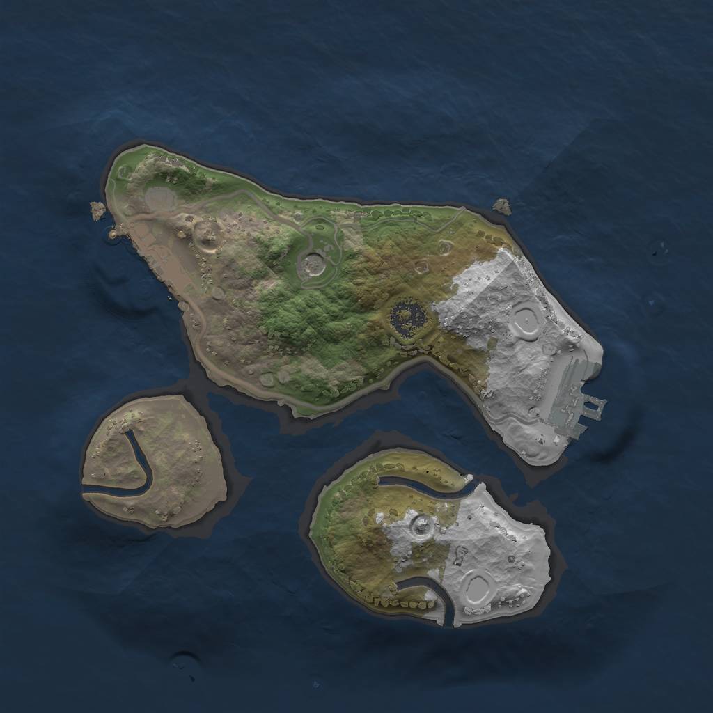 Rust Map: Procedural Map, Size: 2000, Seed: 801984, 8 Monuments