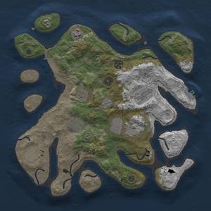 Thumbnail Rust Map: Procedural Map, Size: 3500, Seed: 93856, 19 Monuments