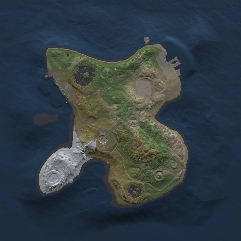 Rust Map: Procedural Map, Size: 1750, Seed: 2546580, 6 Monuments