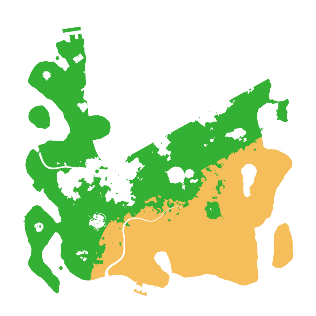 Biome Rust Map: Procedural Map, Size: 3500, Seed: 554896