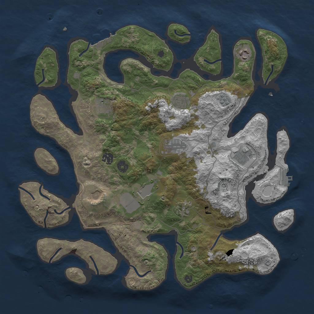 Rust Map: Procedural Map, Size: 4025, Seed: 29082021, 18 Monuments