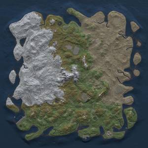Rust Map: Procedural Map, Size: 5000, Seed: 442002, 19 Monuments