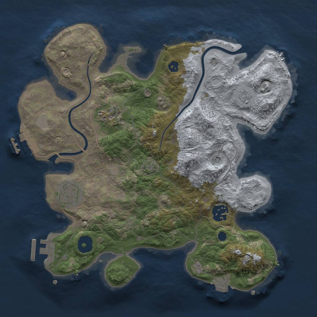 Rust Map: Procedural Map, Size: 2900, Seed: 32908, 9 Monuments