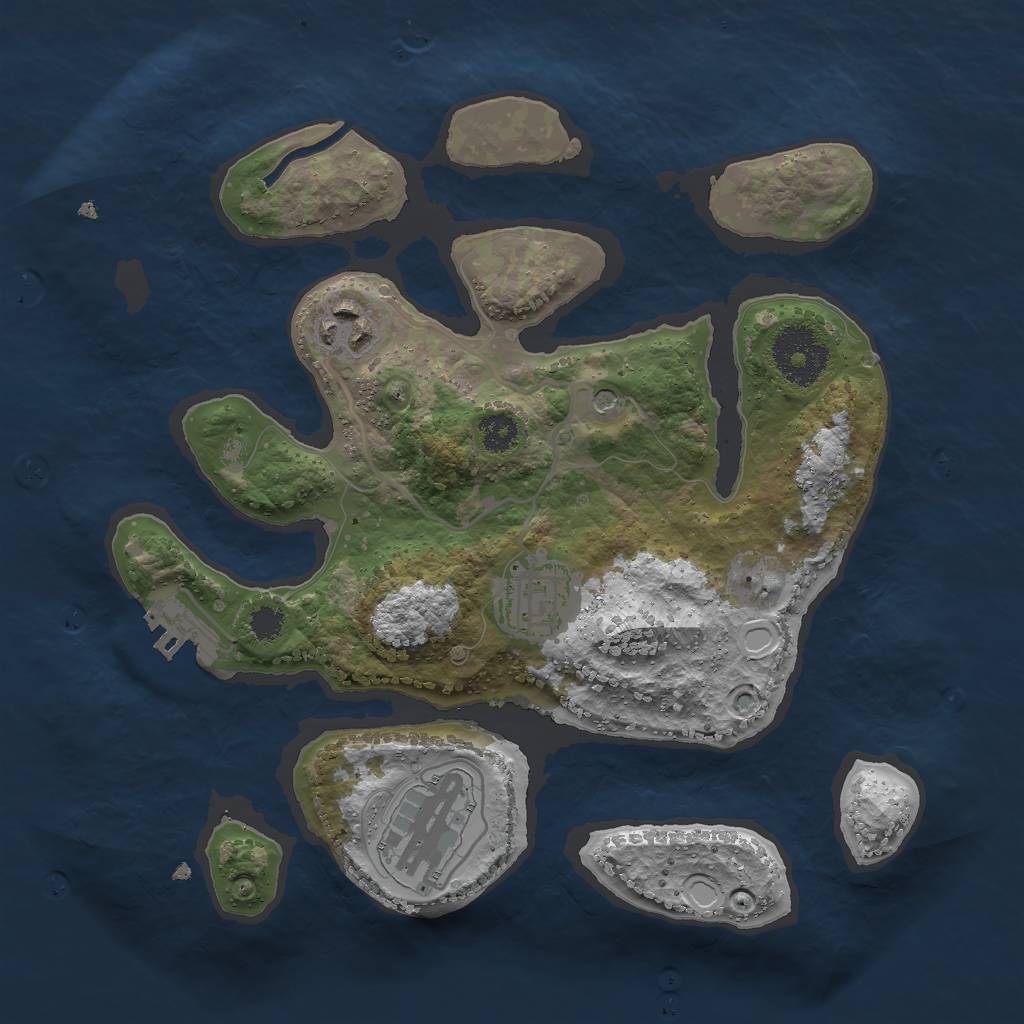 Rust Map: Procedural Map, Size: 2750, Seed: 311017, 10 Monuments