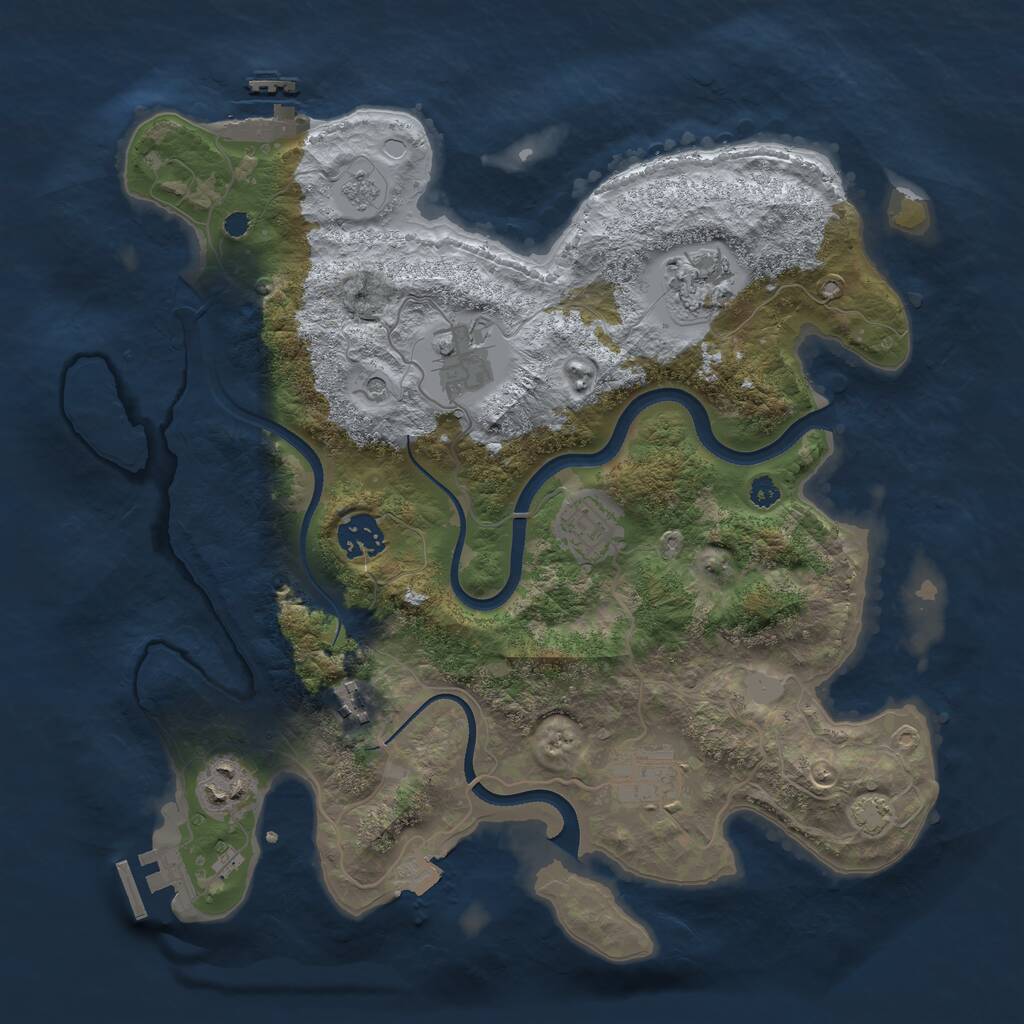 Rust Map: Procedural Map, Size: 3400, Seed: 246246, 13 Monuments