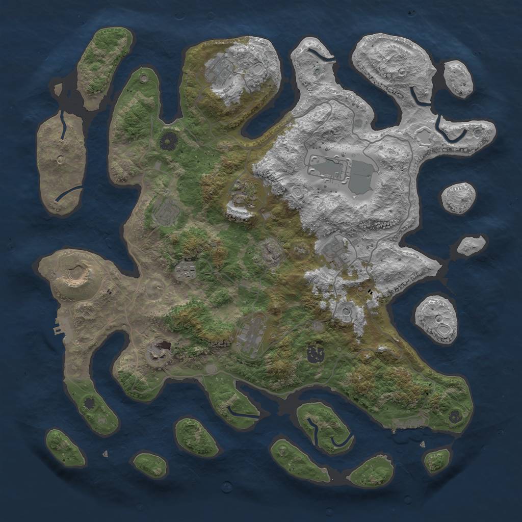 Rust Map: Procedural Map, Size: 4250, Seed: 21260, 21 Monuments
