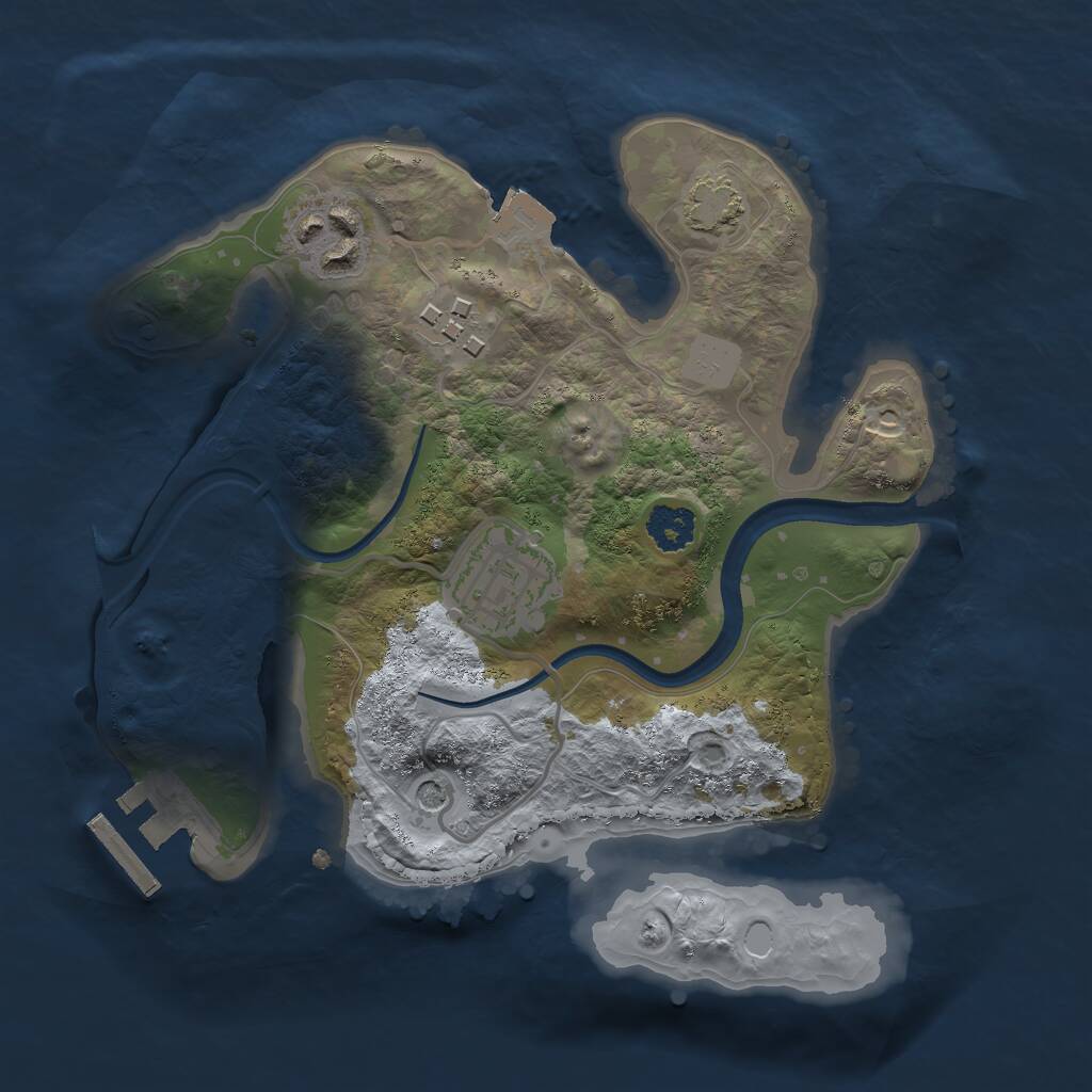 Rust Map: Procedural Map, Size: 2300, Seed: 49526, 7 Monuments
