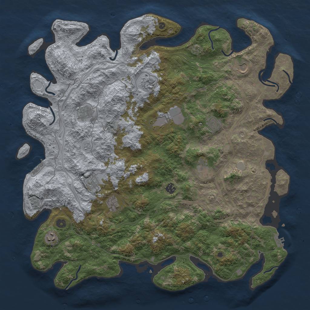 Rust Map: Procedural Map, Size: 4776, Seed: 1884756272, 18 Monuments