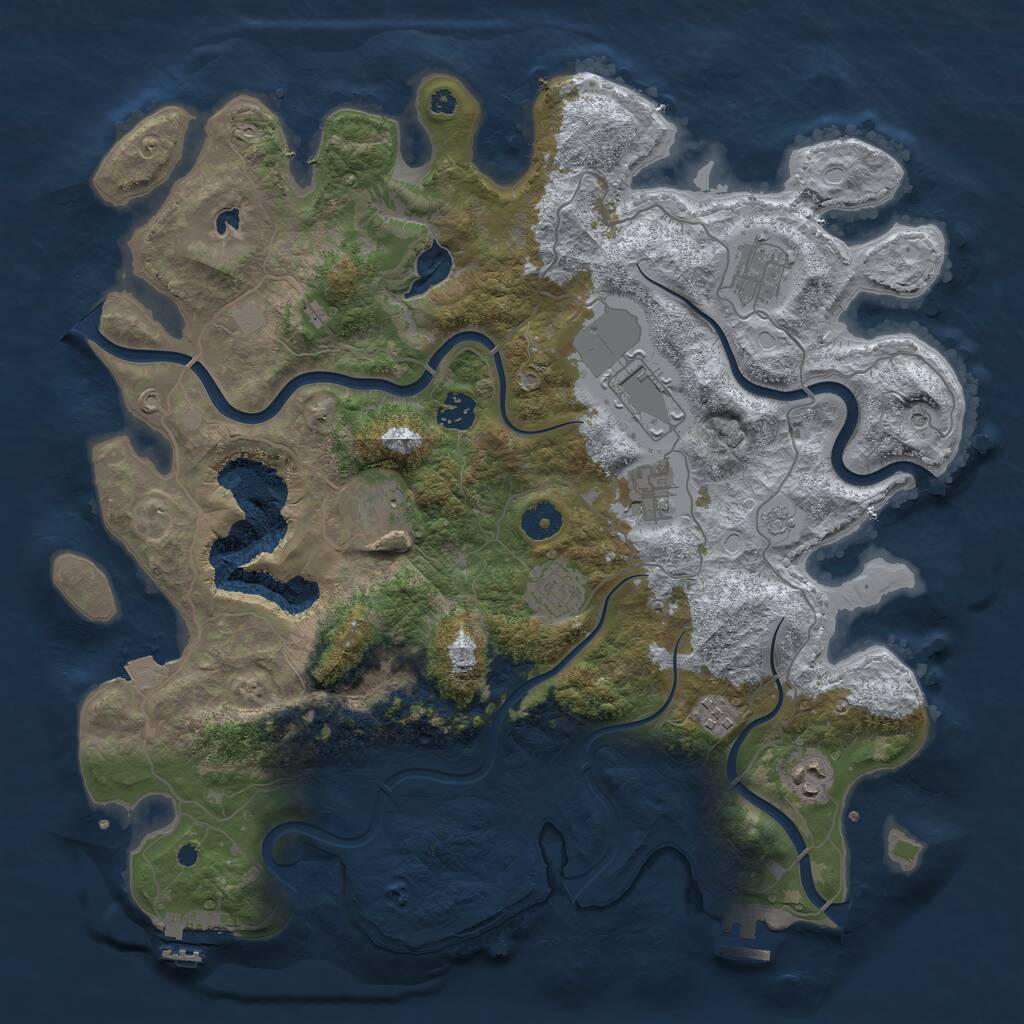 Rust Map: Procedural Map, Size: 4014, Seed: 1909820819, 14 Monuments