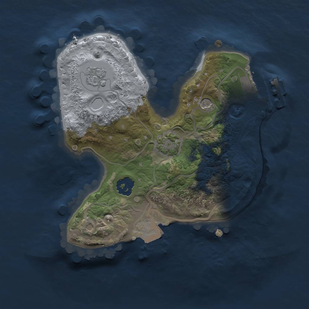 Rust Map: Procedural Map, Size: 1720, Seed: 1336, 5 Monuments