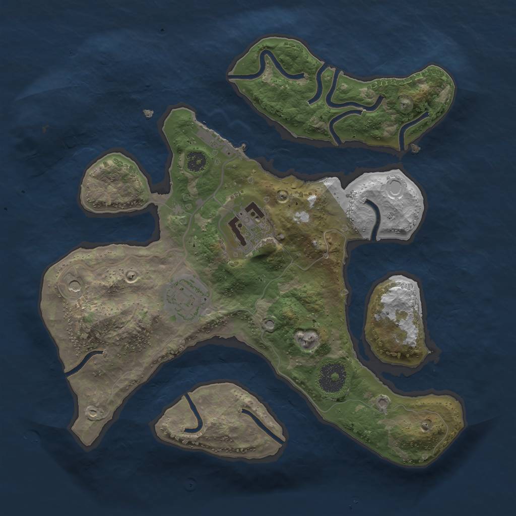 Rust Map: Procedural Map, Size: 2695, Seed: 625, 12 Monuments